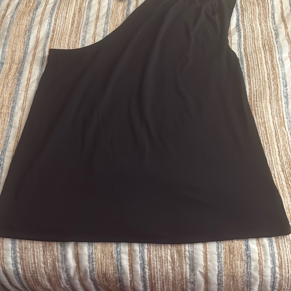 Express Chic Black One-Shoulder top